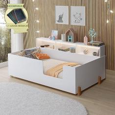 Imagem de CAMA DOÇURA INFANTIL COM NICHO DESIGN JUVENIL BRANCA INCLUSO LOUSA MÁGICA