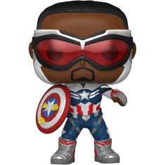 Imagem de Funko Pop! Marvel: Falcão e O Soldado Invernal - Capitão América (Sam Wilson) com Shield, Year of The Shield Amazon Exclusive