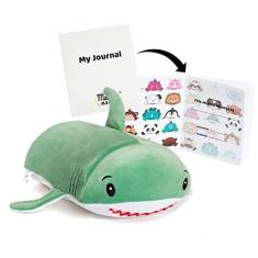 Imagem de Jake The Shark Memory Mates Memory Foam Stuffed Animal Pillow de pelúcia com Jornal