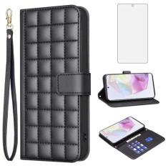 Imagem de Asuwish Capa de telefone para Samsung Galaxy A35 5G capa carteira com protetor de tela de vidro temperado alça de pulso suporte para cartão de crédito capa celular flip couro PU A 35 35A A355G