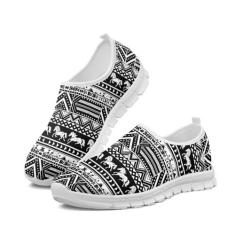 Imagem de GOSTONG Tênis masculino retrô de corte baixo, mocassins, respirável, de malha elástica, secagem rápida, branco, 34-48, Estampa de cavalo, 36