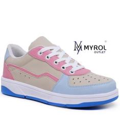 Imagem de Tênis Myrol Outlet Feminino Casual Básico, Cano Baixo, Acolchoado, Ten