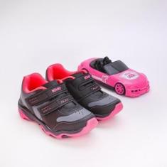 Imagem de Tênis Infantil Masculino Kidy Play com Carrinho Preto Pink-Feminino