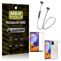 Imagem de Fone Bluetooth HS-615 Samsung A31 + Capinha Anti Impacto + Película 3D