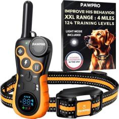 Imagem de Coleira de choque para cães PAWPRO com alcance de 4 milhas com control