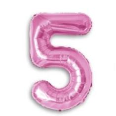 Imagem de Balão Metalizado Numero 5 Pink 40" (100cm) - Make+
