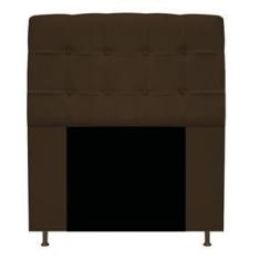 Imagem de Cabeceira Estofada Mel 90cm Solteiro Suede Marrom