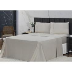 Imagem de Jogo De Cama Queen Percal 400 Fios Ponto Palito 04 Peças - Paulo Cezar