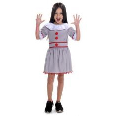 Imagem de Fantasia Palhaça Do Mal Vestido Infantil - Halloween - It: A Coisa