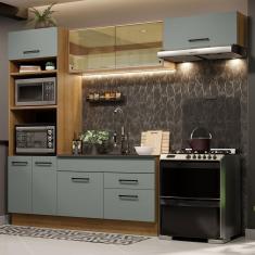 Imagem de Cozinha Completa 270004 Com Armário E Balcão Rustic/Cinza