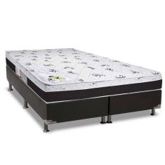 Imagem de Cama Box Queen: Colchão Anatômico Luckspuma D33/AG65 Aspen 50 + Base CRC Suede Black(158x198)