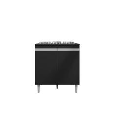 Imagem de Balcão Cozinha Andréia Para Cooktop 4 ou 5 Bocas Com Pés 2 Portas Pto - AJL Móveis