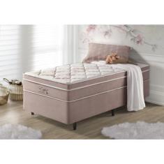 Imagem de Cama Box Colchão Solteiro Eiffel Mola Ensacada Anjos 88X188x63 Cm Anjo