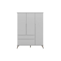 Imagem de Guarda Roupa Infantil Bebê Retrô Melinda 2 Gavetas 3 Portas Cinza - Ph