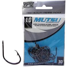 Imagem de Anzol Marine Sports MUTSU Black Nickel Nº 1/0, Pacote com 30