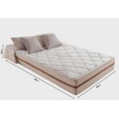 Imagem de Cama Box Baú Solteiro Tecido Sintético Preto Com Colchão Pillow Angel