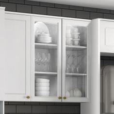 Imagem de Armário De Cozinha 80 Cm Com Vidro 2 Portas Nova York Henn