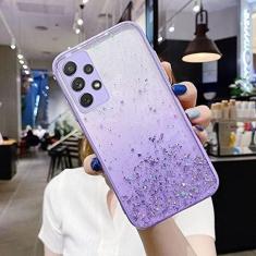 Imagem de Bling Glitter Star Case para Samsung Galaxy S21 S20 Plus Ultra FE A21S A31 A51 A71 A02S A22 A32 A42 A52 A72 A03S A11 Capa Traseira, Roxa, Para Galaxy A42 5G
