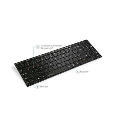 Imagem de Teclado Sem Fio Design Slim Conexao Bluetooth 12 Teclas Multimidia Preto Tc220