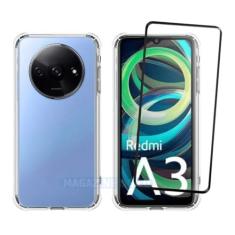 Imagem de Kit Capa Anti Impacto e Película De Vidro 3D Compatível Com Redmi A3