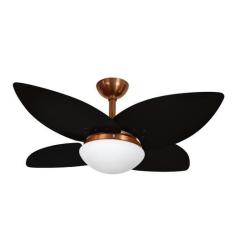 Imagem de Ventilador De Teto Infinity Lótus Cobre 4 Pás Preto 220V+Controle 1025