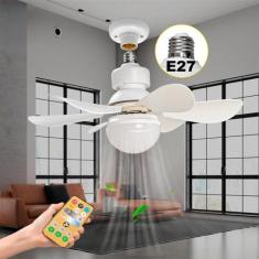 Imagem de Ventilador de Teto Silencioso 30w com Lâmpada e Controle Remoto - GUIR