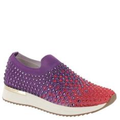 Imagem de Kenneth Cole REACTION Tênis feminino Cameron Jewel Jogger, Malha vermelha, 35