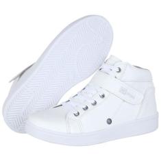 Imagem de Botinha Feminino Tenis Cano Alto Fitness Crshoes Origi 1461, Branco, 3
