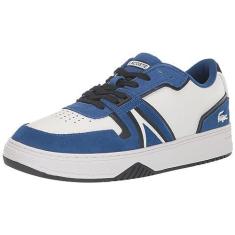 Imagem de Lacoste Tênis masculino L001, WHT/DK BLU, 42, Branco/Dk Blu, 41