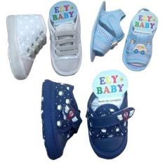 Imagem de Lote Com 3 Pares De Sapatos Tênis Botinha Menino Número 16 - Ely Baby