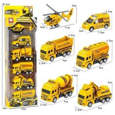 Imagem de Conjunto Carrinho De Brinquedo Fricção Obra 6 Pçs - Loja Nova