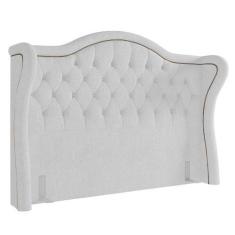 Imagem de Cabeceira Cama Box Casal King 195cm Antibes P02 Boucle Branco - Mpozen
