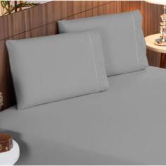 Imagem de Jogo De Cama 400 Fios Ponto Palito 3 Peças King - Casa Dona