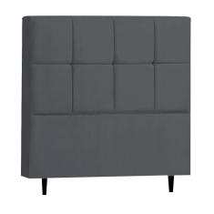 Imagem de Cabeceira Roma para Cama Box Queen 160 cm Suede Cinza - D`Rossi