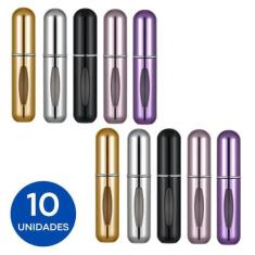 Imagem de Kit 10 Mini Frasco Spray Porta Perfume 5ml Para Viagem Mala Bolsa - Mi