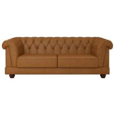 Imagem de Sofá Living 4 Lugares 274cm Apso PU Caramelo - Sallar Home