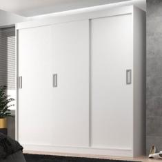 Imagem de Guarda-Roupa Solteiro Lisboa 3 Portas 2 Gavetas Branco - Evidencia Móv