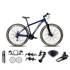 Imagem de Bicicleta Aro 29 Absolute Nero 5 Freio Hidráulico K7 27v Garfo Com Trava Pneu Com Faixa - Azul Tam.19