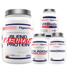 Imagem de Kit Fabulous Blend Protein 900g + Colágeno 100 Cáps + EMAGREEN 120 Cáps + VIT BIOTIC 90 Cáps - HyperPure