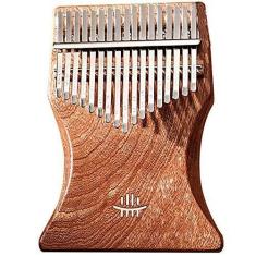 Imagem de Piano de polegar Kalimba de 17 teclas, piano de dedo de madeira maciça, teclado de percussão de dedo, instrumento de piano de polegar para amantes de música, com folheto de estudo de martelo de