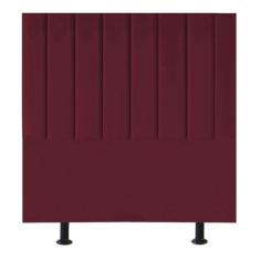 Imagem de Cabeceira Estofada Cama Box Casal 140 Cm Taís Suede bordô