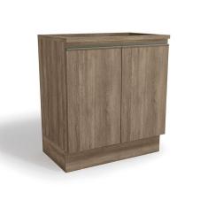 Imagem de Balcão de Cozinha Bruges com Tampo para Cooktop 2 pt Nogal 80 cm