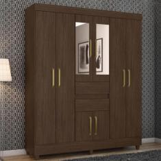 Imagem de Guarda Roupa Casal 8 Portas Com Espelho E 2 Gavetas Paranaguá - Demóbi