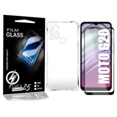 Imagem de Película Vidro 3D + Capa Anti SHOCK Moto G20 6.5 XT2128-1 - Cell In Po