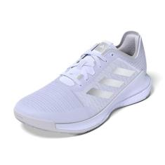 Imagem de adidas Tênis feminino Crazyflight Indoor Court, Branco/Prata Metálico/Cinza, 36
