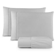 Imagem de Jogo de Lençol Solteiro 2 peças 400 Fios Micropercal Liso - SD ENXOVAI