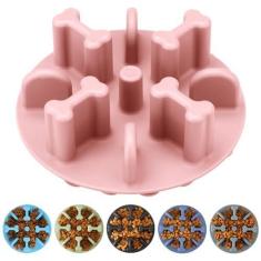 Imagem de Inserção de tigelas para cães com alimentação lenta, de silicone macio, antiasfixia, alimentador lento, antiderrapante, para comer lentamente, compatível com tigelas regulares elevadas para cães
