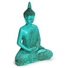 Imagem de Buda Hindu Tailandês Deus Prosperidade Riqueza Resina 20 cm