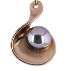 Imagem de Brinco Grande Armazem Rr Bijoux Redondo Prata E Dourado