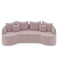 Imagem de Sofá 3 Lugares 210cm Orgânico Quito K04 Veludo Rosê - Mpozenato